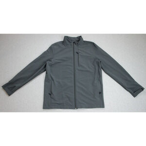 32 Degrees Heat Jacket Mens Size M Gray Long Sleeve Full Zip Mock Neck Softshell